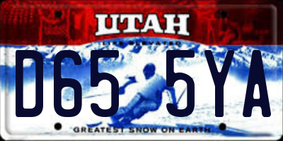 UT license plate D655YA