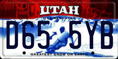 UT license plate D655YB