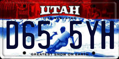 UT license plate D655YH