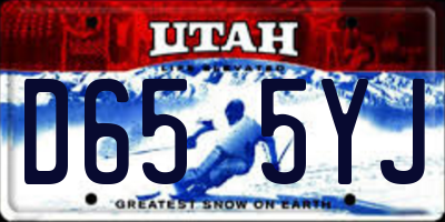 UT license plate D655YJ