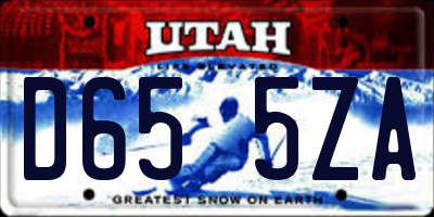 UT license plate D655ZA