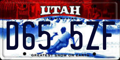 UT license plate D655ZF