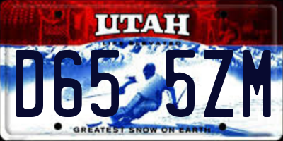 UT license plate D655ZM