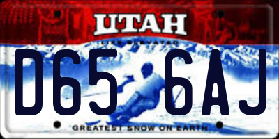 UT license plate D656AJ