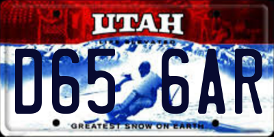 UT license plate D656AR