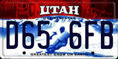 UT license plate D656FB