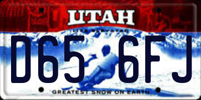 UT license plate D656FJ