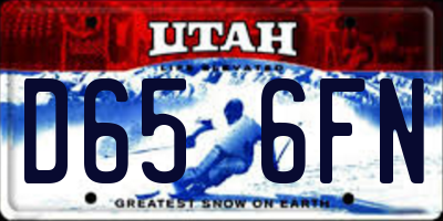 UT license plate D656FN