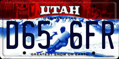 UT license plate D656FR