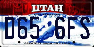 UT license plate D656FS