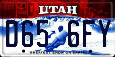UT license plate D656FY