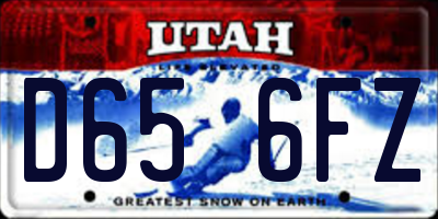 UT license plate D656FZ