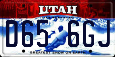 UT license plate D656GJ