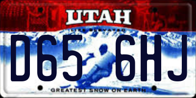 UT license plate D656HJ