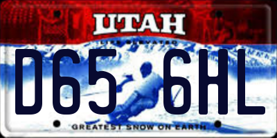 UT license plate D656HL