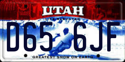 UT license plate D656JF