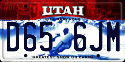UT license plate D656JM