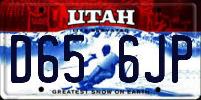 UT license plate D656JP