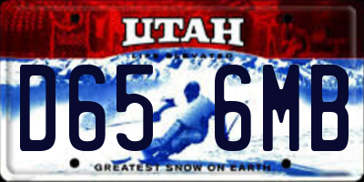 UT license plate D656MB