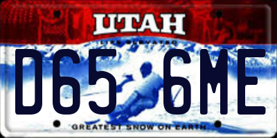 UT license plate D656ME