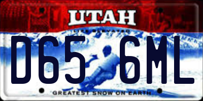 UT license plate D656ML