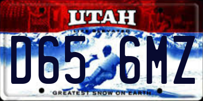 UT license plate D656MZ