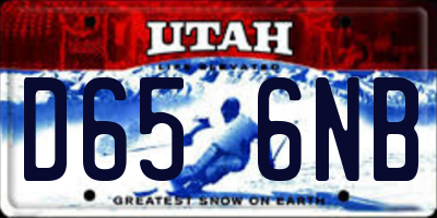 UT license plate D656NB