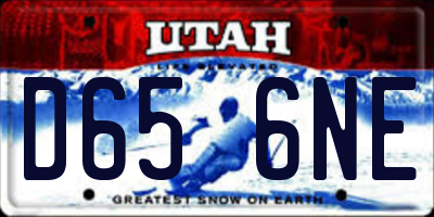 UT license plate D656NE