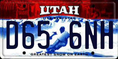 UT license plate D656NH