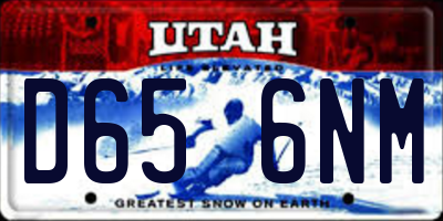 UT license plate D656NM