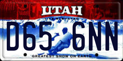 UT license plate D656NN