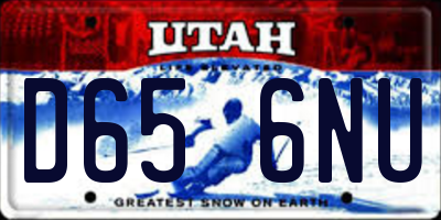 UT license plate D656NU