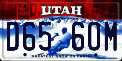 UT license plate D656OM