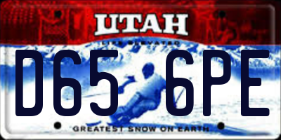 UT license plate D656PE