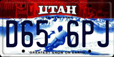 UT license plate D656PJ