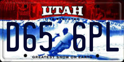 UT license plate D656PL
