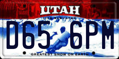 UT license plate D656PM