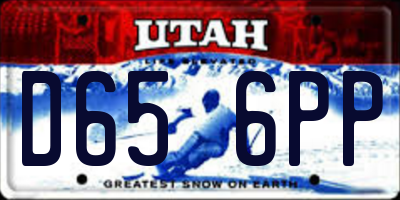 UT license plate D656PP
