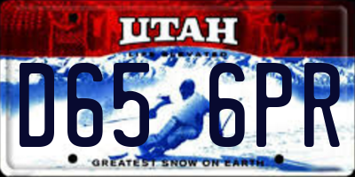 UT license plate D656PR