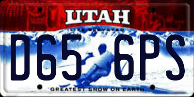 UT license plate D656PS