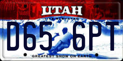 UT license plate D656PT
