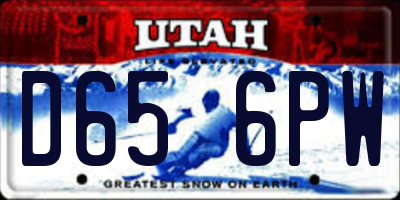 UT license plate D656PW
