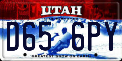 UT license plate D656PY