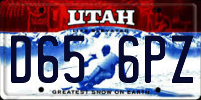 UT license plate D656PZ