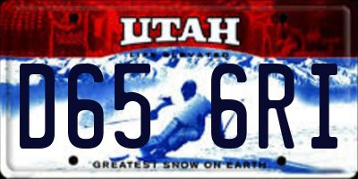 UT license plate D656RI