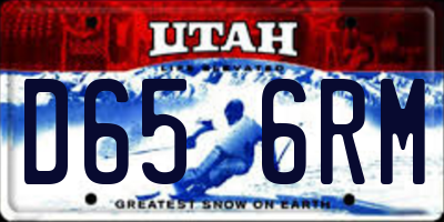 UT license plate D656RM
