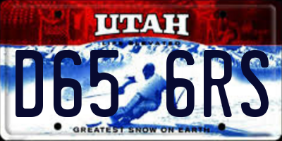 UT license plate D656RS