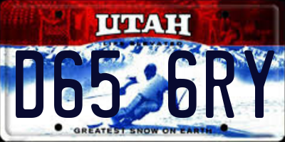UT license plate D656RY