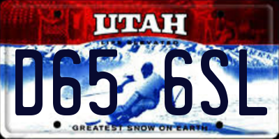 UT license plate D656SL