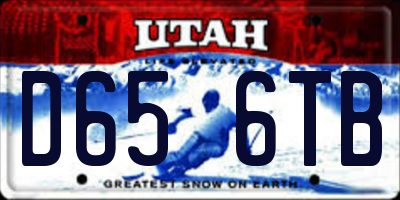 UT license plate D656TB